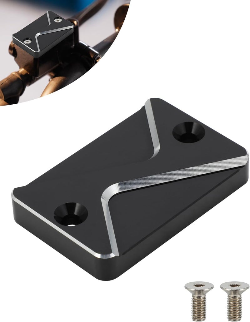 BAOUFF Front Brake Fluid Reservoir Cover for Hawk 250,CNC Motorcycle Cylinder Pump Guard for Hawk250/Hawk 250cc - Black - Image 1